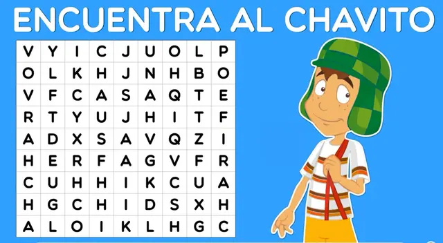 Ubica la palabra 'CHAVITO' en 5 segundo y conviértete en un GENIO de los retos visuales