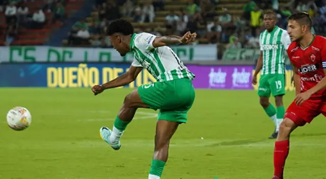 Jefferson Duque anotó el gol de Atlético Nacional ante Patriotas.