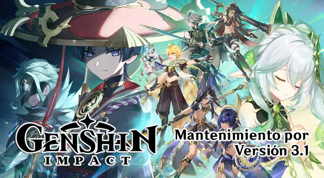 Genshin Impact Versión 3.1: hora del mantenimiento de servidores para Latinoamérica