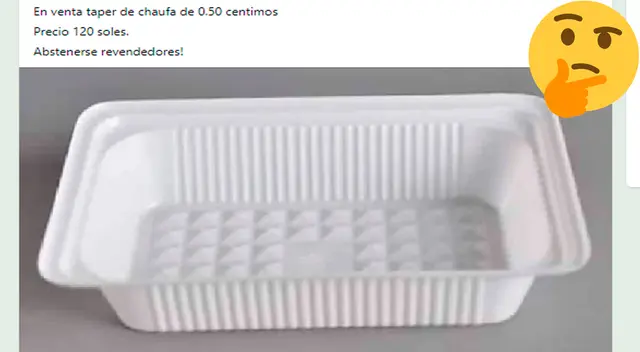 ¿Ofertón? Joven intenta vender plato de plástico de chaufa a 120 soles y usuarios lo trolean ¿Ofertón? Joven intenta vender plato de plástico de chaufa a 120 soles y usuarios lo trolean