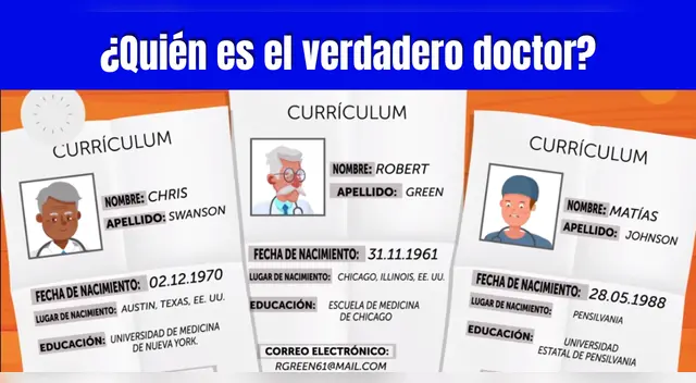 Acertijo visual: Descubre quién es el verdadero doctor en 8 segundos