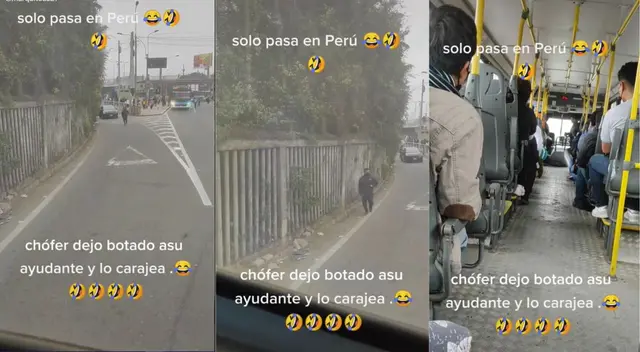 Chófer olvidó a su cobrador y lo dejó a varios metros: "Solo pasa en Perú" - VIDEO Chófer olvidó a su cobrador y lo dejó a varios metros: "Solo pasa en Perú" - VIDEO