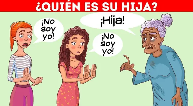 ¿Quién es la hija de la señora? Solo tienes 7 segundos para superar este acertijo