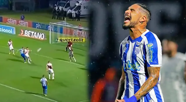 Paolo Guerrero pudo ser el héroe de Avaí, pero se perdió clara ocasión de gol