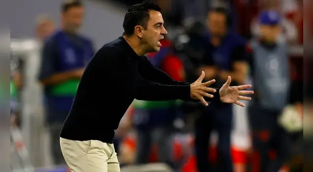 Xavi Hernández expresó su enfado contra el árbitro del partido Inter-Barcelona