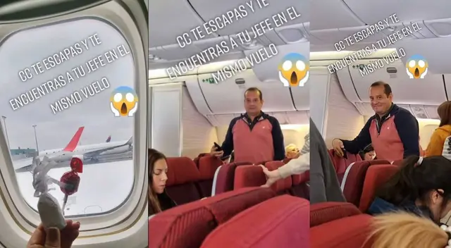 Se 'escapa' del trabajo para irse de viaje y termina encontrándose a su jefe en vuelo