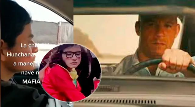 'Chilindrina Huachana' se lució al frente del volante durante clases de manejo.