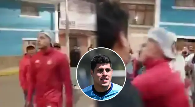 Hansell Riojas agredió a un hinchas en las afueras del estadio