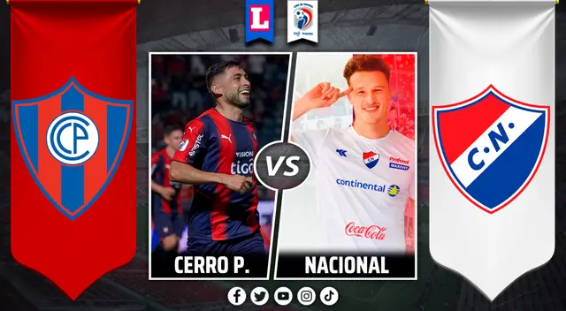 Cerro Porteño vs. Nacional juegan este 10 de octubre