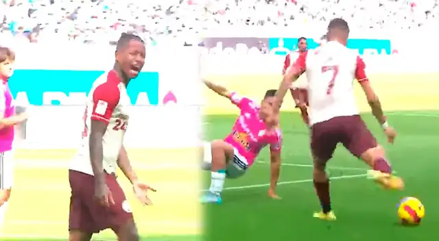 Andy Polo molesto con Alexander Succar por no aprovechar una clara ocasión de gol
