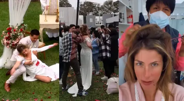 AFHS: Bárbara Cayo mostró el detrás de cámaras de la boda entre 'Rafaella' y 'Pepe'