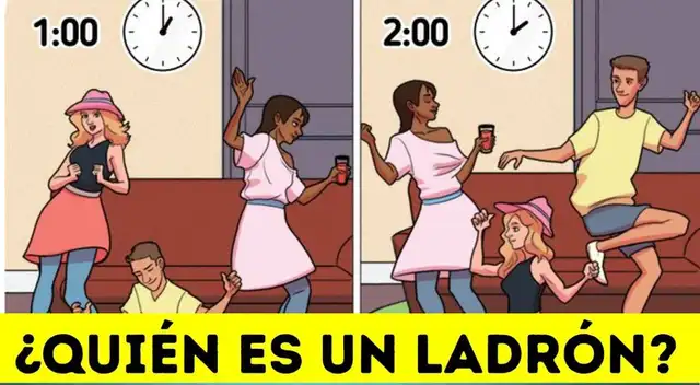 ¿Cuál de ellos robó un pequeño objeto del hogar? Tienes 8 segundos para dar con el culpable