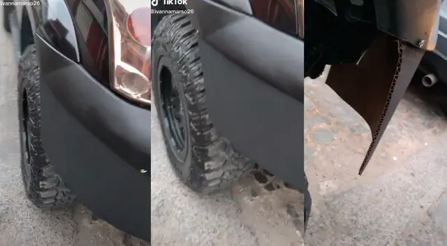 Lleva su lujosa 'nave' a mecánico y descubre que le cambiaron su parachoque por cartón pintado Lleva su lujosa 'nave' a mecánico y descubre que le cambiaron su parachoque por cartón pintado