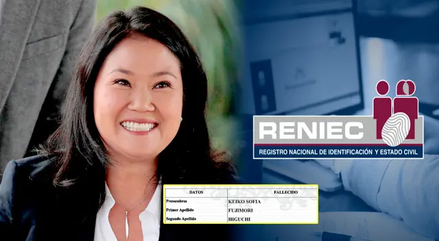 ¿Manipulación de datos? Keiko Fujimori también figura como fallecida en el Reniec. ¿Manipulación de datos? Keiko Fujimori también figura como fallecida en el Reniec.