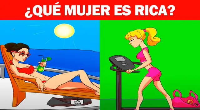 Descubre qué mujer es verdaderamente rica. Descubre qué mujer es verdaderamente rica.