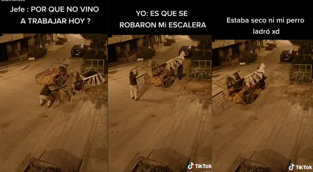 TikTok: faltó al trabajo porque le robaron su escalera y no pudo salir de casa