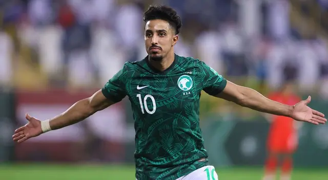 Arabia Saudita: Salem Al-Dawsari, número 10 y figura del cuadro árabe Arabia Saudita: Salem Al-Dawsari, número 10 y figura del cuadro árabe
