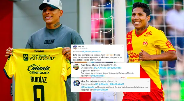 Raúl Ruidíaz fue alentar a Morelia y los hinchas pidieron su vuelta Raúl Ruidíaz fue alentar a Morelia y los hinchas pidieron su vuelta