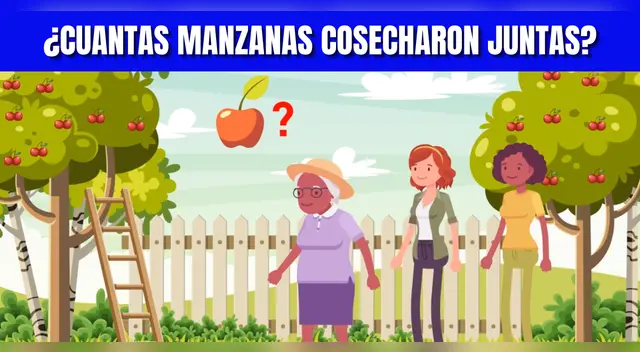 Acertijo visual: ¿Cuántas manzanas cosecharon?