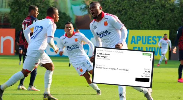 Hincha apostó 200 soles por la victoria de Atlético Grau y se llevó más de 8 mil soles Hincha apostó 200 soles por la victoria de Atlético Grau y se llevó más de 8 mil soles