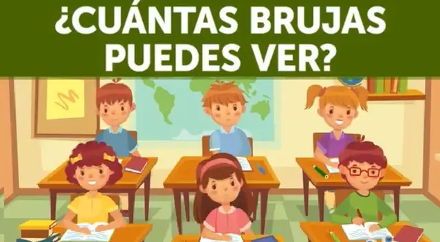 ¿Logras identificar a las brujas? Intenta descubrir este acertijo en 8 segundos ¿Logras identificar a las brujas? Intenta descubrir este acertijo en 8 segundos