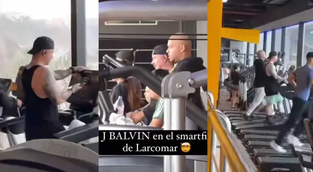 J Balvin desata furor en gimnasio miraflorino con curiosa coincidencia: "Y al lado Residente"