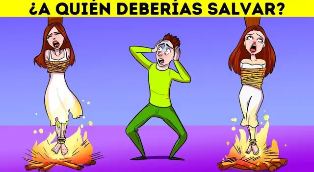 ¿A quién debe salvar el hombre? Atrévete a resolver este complicado acertijo