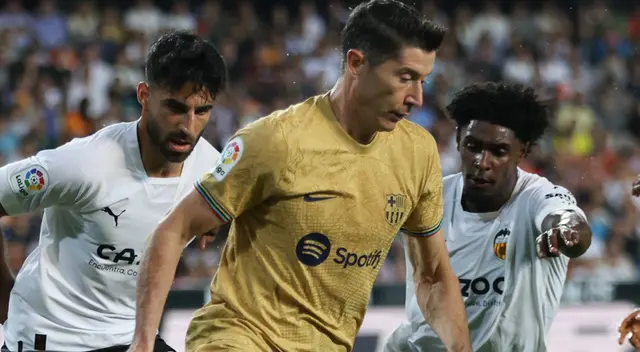 Barcelona vs Valencia: gol de Lewandowski Barcelona vs Valencia: gol de Lewandowski