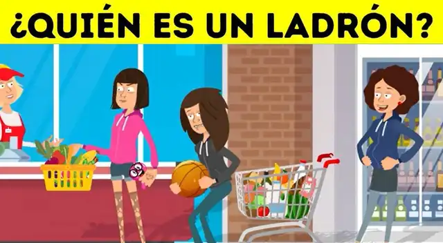 Uno de ellos robó en el supermercado, ¿Podrás ubicar al ladrón en 8 segundos?
