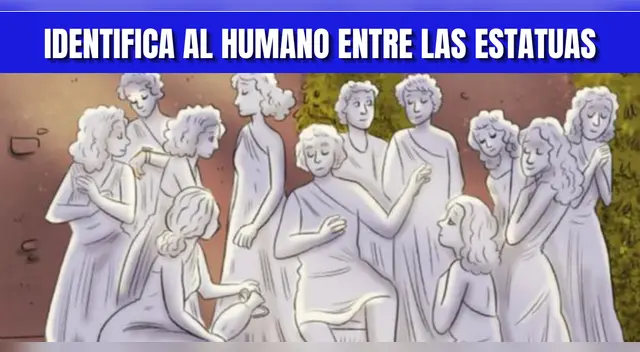 Acertijo Visual EXTREMO: Ubica al humano entre las estatuas en 7 segundos