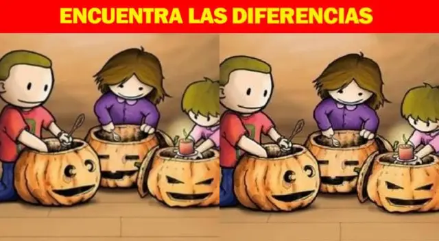 Desafío nivel EXPERTO de Halloween: Detecta las 6 diferencias de las fotos en 9 segundos