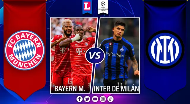Bayern Múnich vs Inter EN VIVO: pronóstico, hora y canal para ver la Champions League. Bayern Múnich vs Inter EN VIVO: pronóstico, hora y canal para ver la Champions League.