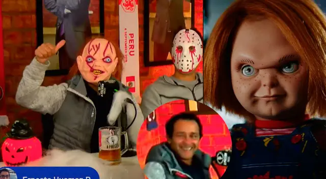 Aldo Olcese se disfrazó de 'Chucky' y lo trolean en vivo: "El muñeco alcohólico"
