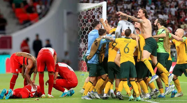Jugadores de Australia contra Perú