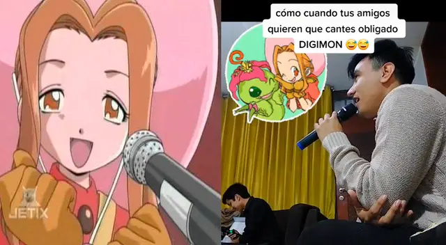 Joven peruano sorprende al cantar como 'Mimí' de Digimon.
