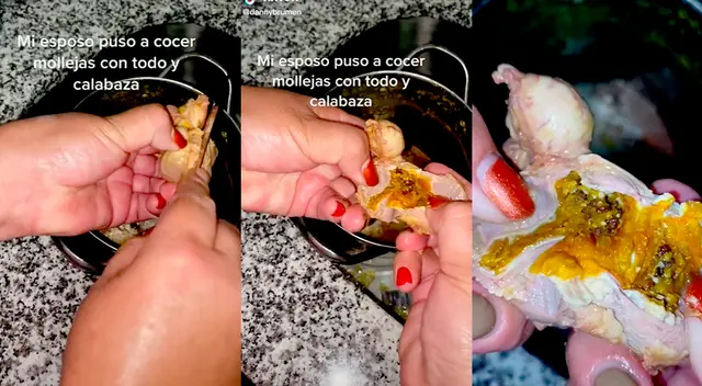 Hombre prepara sopa, pero se olvida de abrir y limpiar las mollejas de pollo.