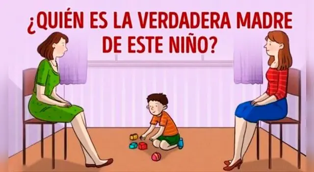 ¿Quién es la madre del niño? Si eres HABIL resolverás este acertijo; el 8% lo consiguió ¿Quién es la madre del niño? Si eres HABIL resolverás este acertijo; el 8% lo consiguió