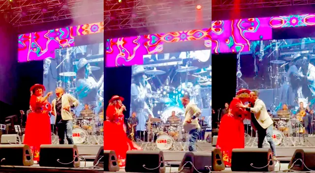 'Cuevita' se luce junto a la cantante folclórica en el aniversario de William Luna.