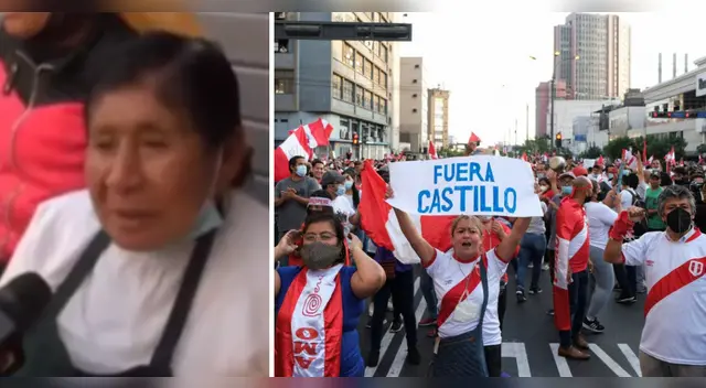 Marcha Nacional contra Castillo: Mujer ambulante reporta ser víctima de robo por parte de los manifestantes