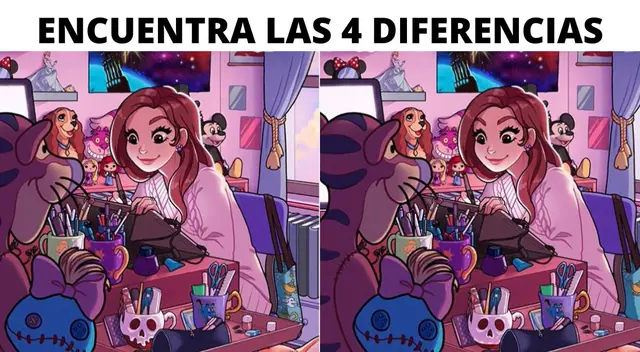 ¿Podrás hallar las 4 diferencias? Solo tienes 7 segundos para resolver este reto visual