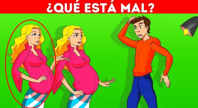 Solución al reto visual: el error se encuentra en la mujer de la izquierda