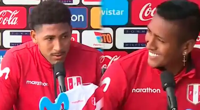 Pedro Aquino y Jesús Castillo durante la conferencia de prensa en la Videna