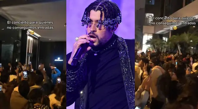 Fans de Bad Bunny dan su propio show en Marriot tras no conseguir entradas: ¿Quién zona calle?
