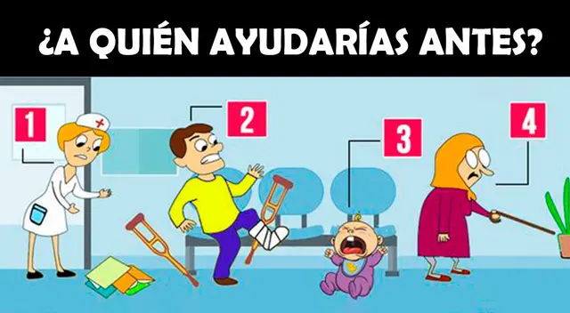 ¿A quién ayudarías primero? Este test definirá si eres alguien atento y amable con el resto ¿A quién ayudarías primero? Este test definirá si eres alguien atento y amable con el resto
