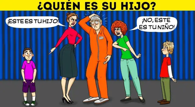 ¿Quién es el hijo de este hombre en este acertijo visual? ¿Quién es el hijo de este hombre en este acertijo visual?