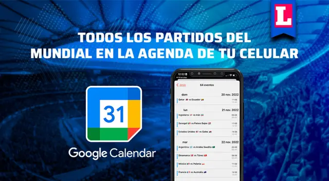 Revisa al detalle cómo poder agregar tu agenda del Mundial a tu celular o computadora