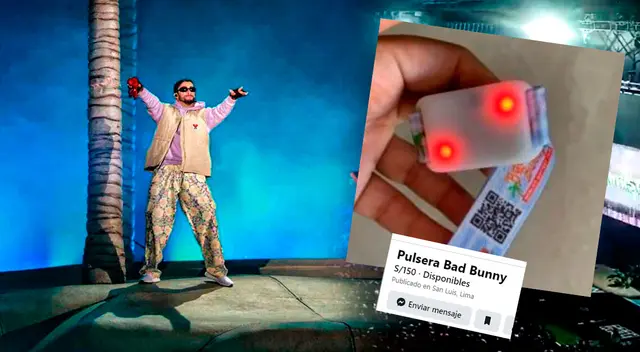 Fan de Bad Bunny intenta vender su pulsera 'led' y se hace viral