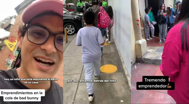 Niño se las ingenia y alquila baño de su casa en concierto de Bad Bunny: "Tremendo emprendedor" Niño se las ingenia y alquila baño de su casa en concierto de Bad Bunny: "Tremendo emprendedor"