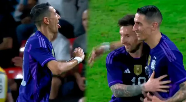 Ángel Di María marcó doblete en el Argentina vs Emiratos Árabes Unidos