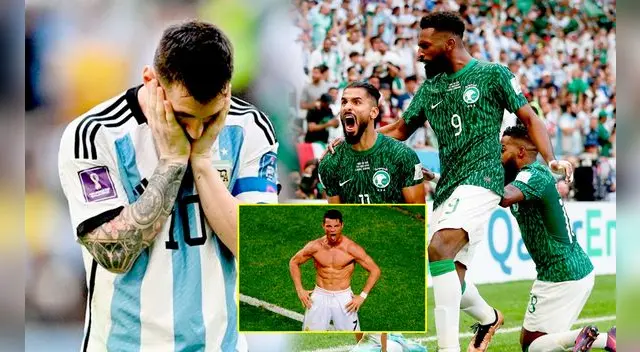 Aficionados árabes celebran victoria ante Argentina al mismo estilo de CR7.
